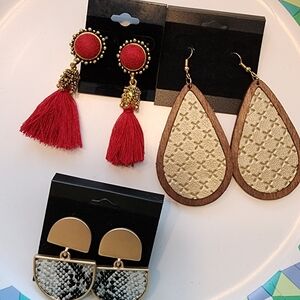 3 Pair Bundle  Earrings